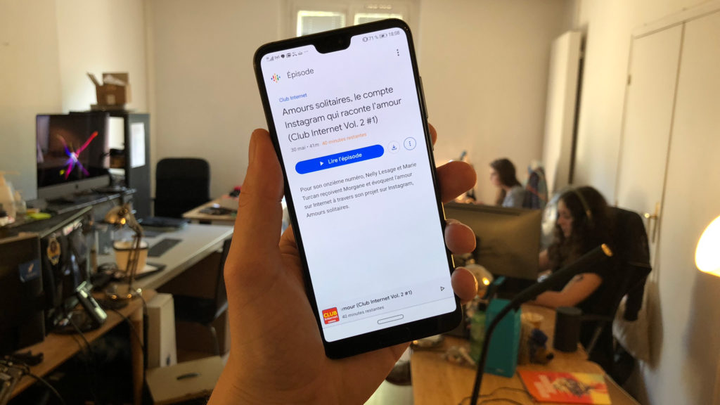L'application Google Podcasts à son lancement en 2018. // Source : Numerama