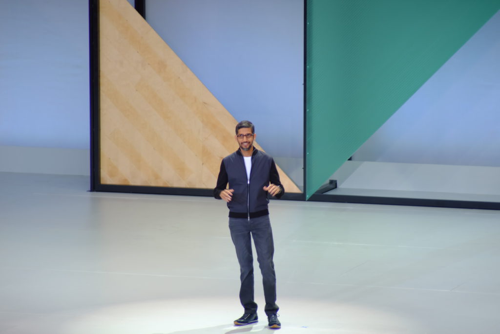 Sundar Pichai, le CEO de Google // Source : CC Steven Zimmerman