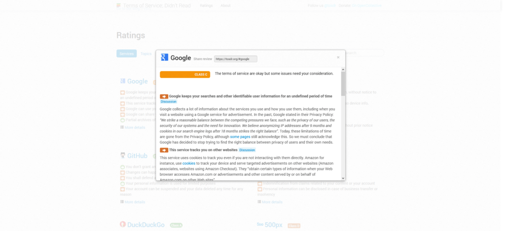 tosdr google tosdr google