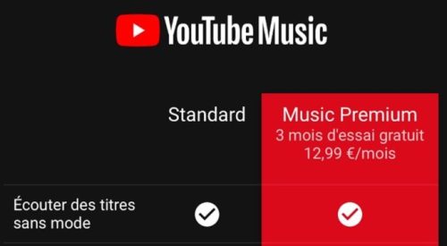 Présentation Youtube music premium sur iPhone