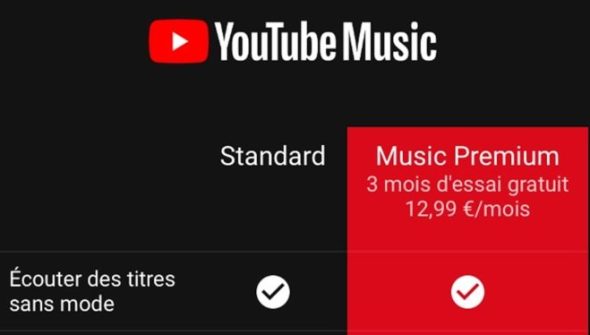 Présentation Youtube music premium sur iPhone