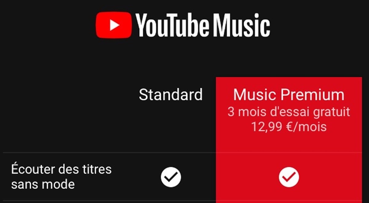 Présentation Youtube music premium sur iPhone