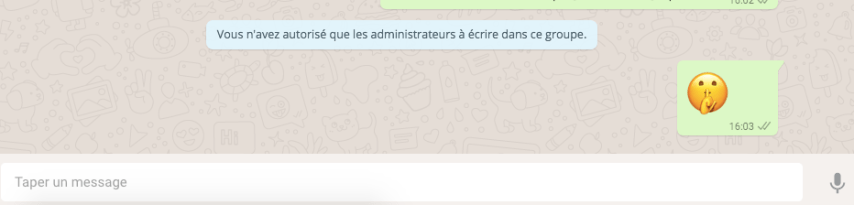 Capture d'écran WhatsApp Capture d'écran WhatsApp