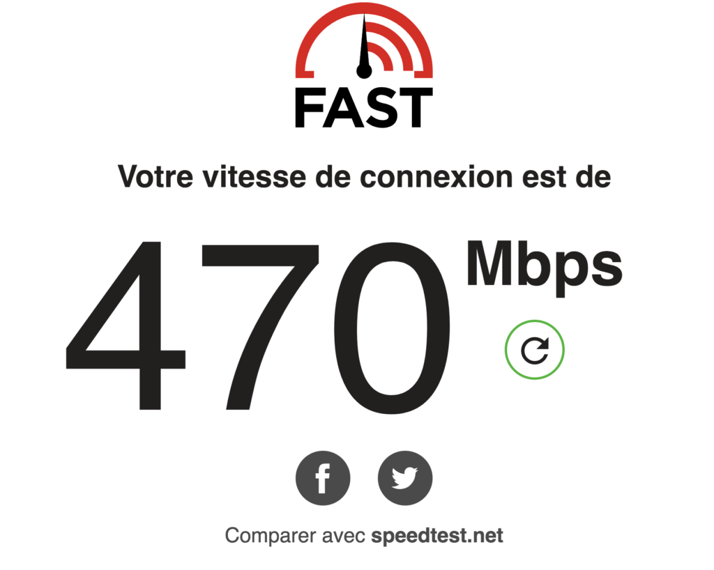 Test sur Fast.net