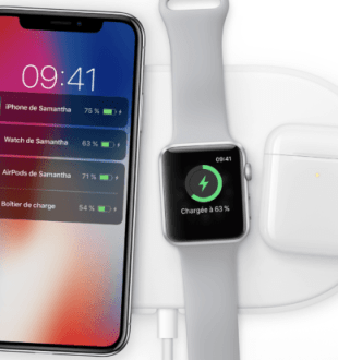 AirPods sur AirPower // Source : Apple
