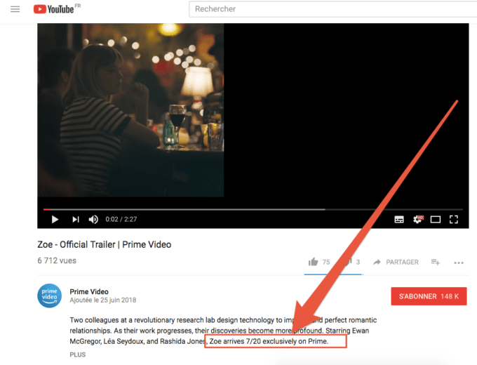 Capture d'écran de la vidéo postée sur la chaîne YouTube Prime Video Capture d'écran de la vidéo postée sur la chaîne YouTube Prime Video