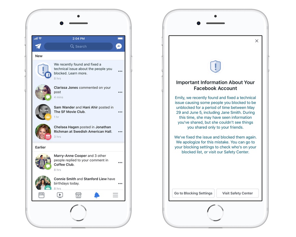 Facebook blocage alerte Facebook blocage alerte
