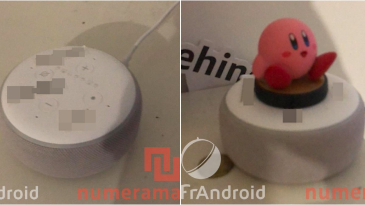 Photo fuitées auprès de Numerama et Frandroid de l'Amazon Echo « Donut »