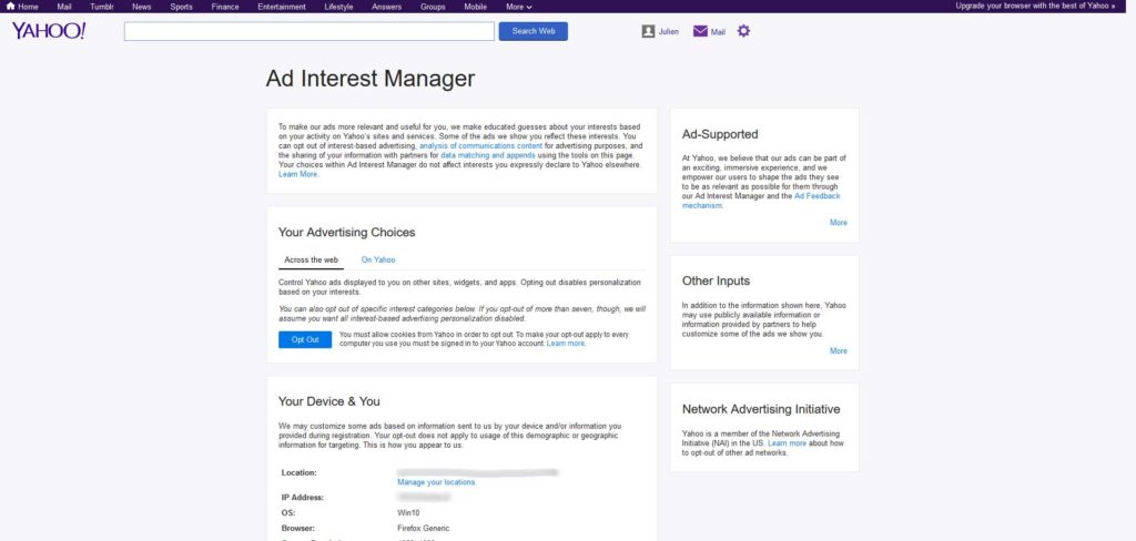 Ad Interest Manager Ad Interest Manager