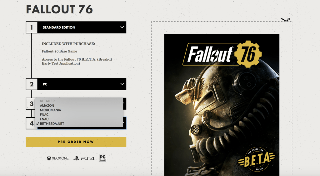 Fallout 76 // Source : Capture Bethesda.net du 7 août 2018
