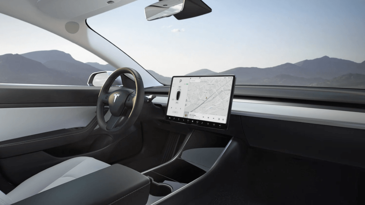 Tesla Model 3 intérieur // Source : Tesla