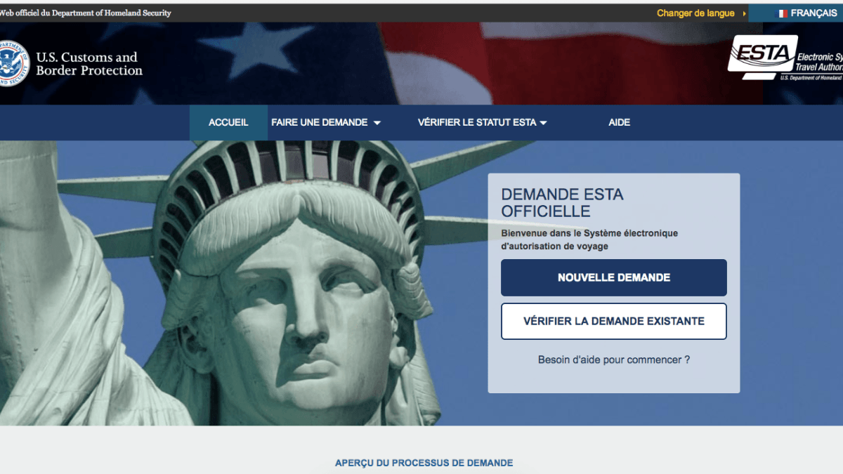 Site officiel du département de la sécurité du territoire américain // Source : Department of Homeland Security