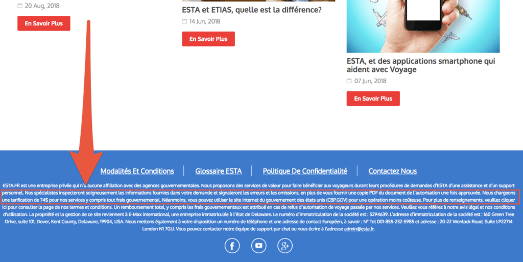 Capture d'écran du site esta.fr Capture d'écran du site esta.fr