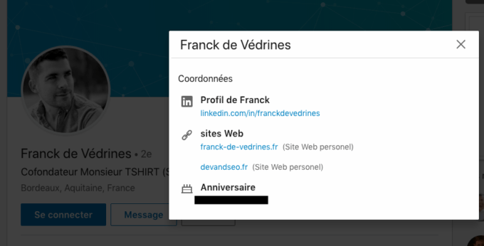 Capture d'écran Linkedin // Source : Linkedin Capture d'écran Linkedin // Source : Linkedin