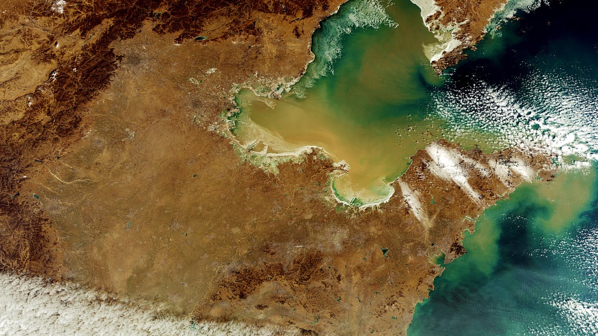 La grande plaine du Nord de la Chine // Source : Wikimedia/CC/ESA (photo recadrée)