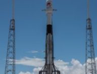 Le lanceur Falcon 9 pour Merah Putih. // Source : SpaceX