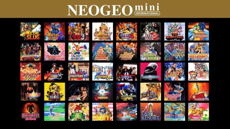 Liste des jeux sur Neo Geo Mini Internationale // Source : SNK