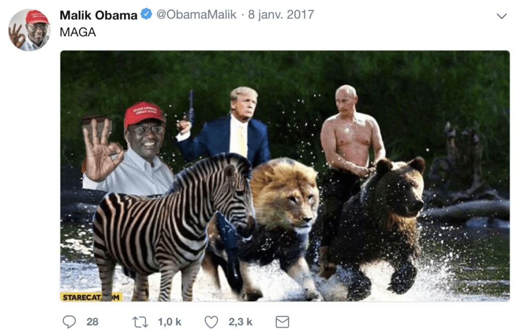 Capture d'écran / Twitter / Malik Obama