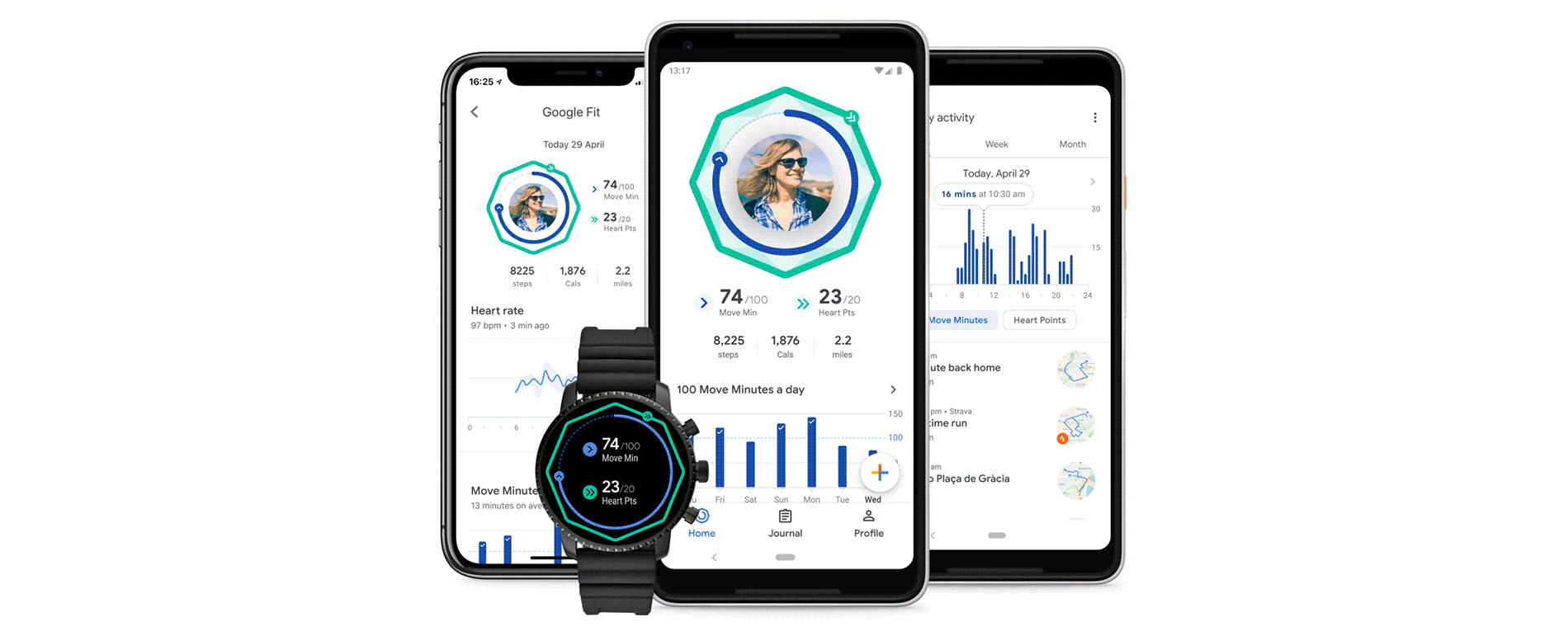 Montre connecté best sale google fit