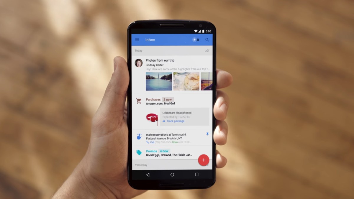 Google Inbox // Source : Google