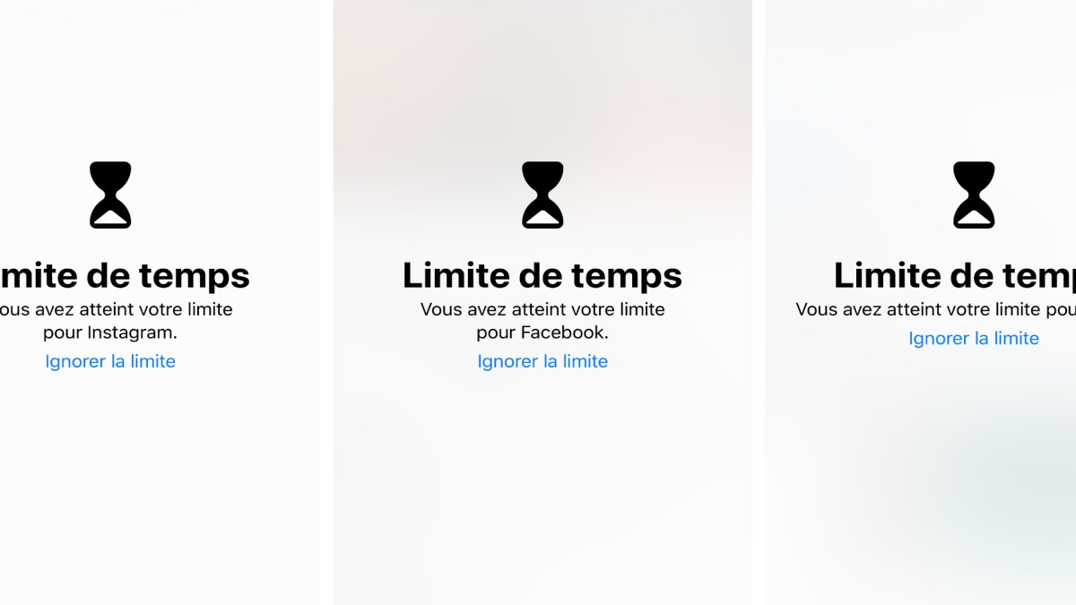 Limites d'app // Source : Numerama