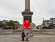 Un cinquième lion est apparu sur Trafalgar Square. // Source : Ed Reeve / London Design Festival