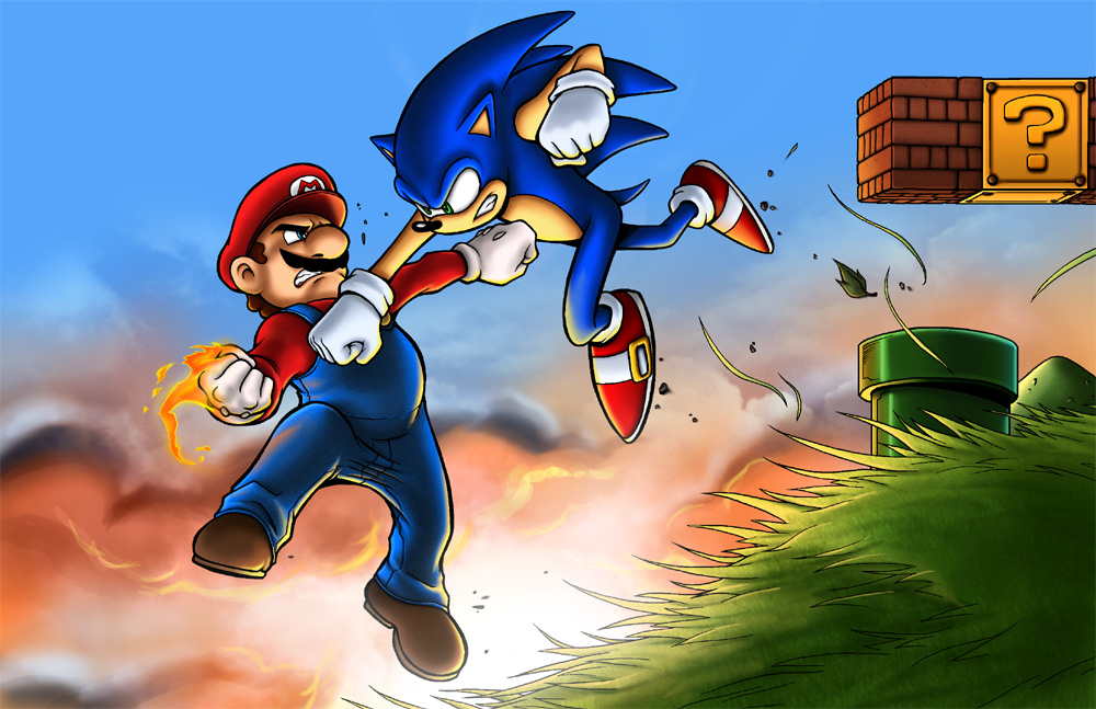 Mario vs Sonic // Source : TPollockJR