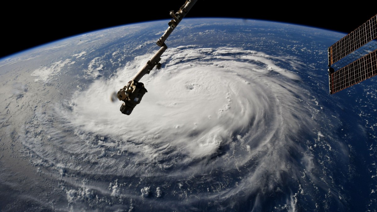 Une photo de l'ouragan Florence  // Source : NASA (photo recadrée)