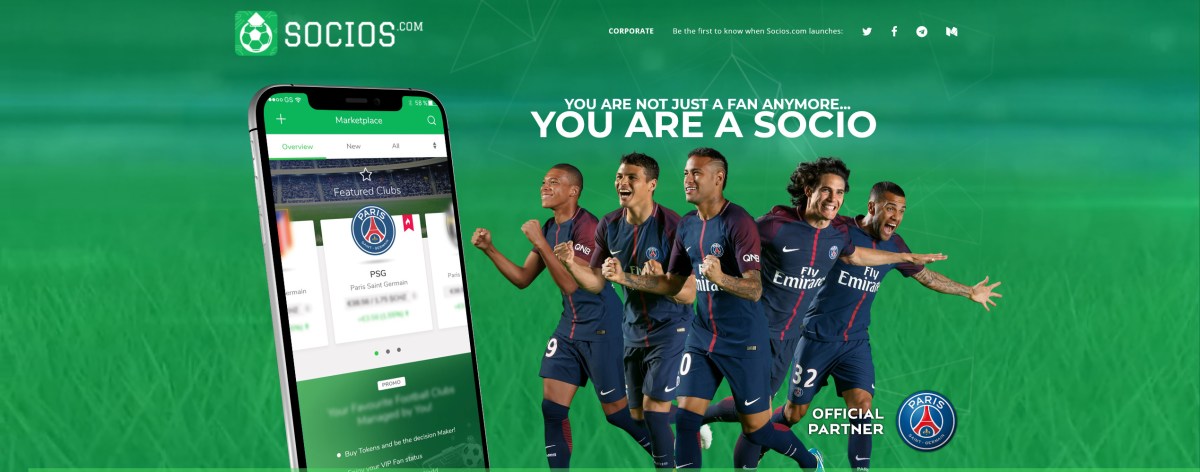 Le PSG se lance dans la blockchain. // Source : Socios.com