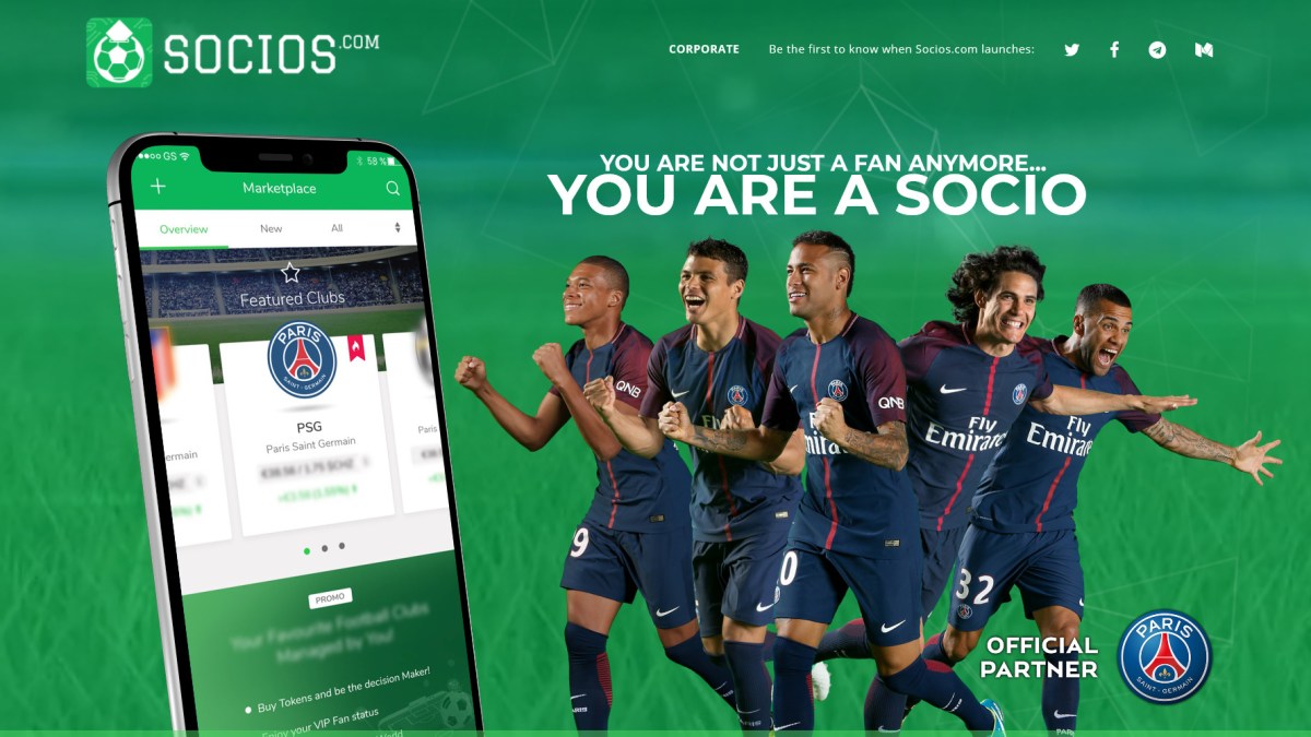 Le PSG se lance dans la blockchain. // Source : Socios.com