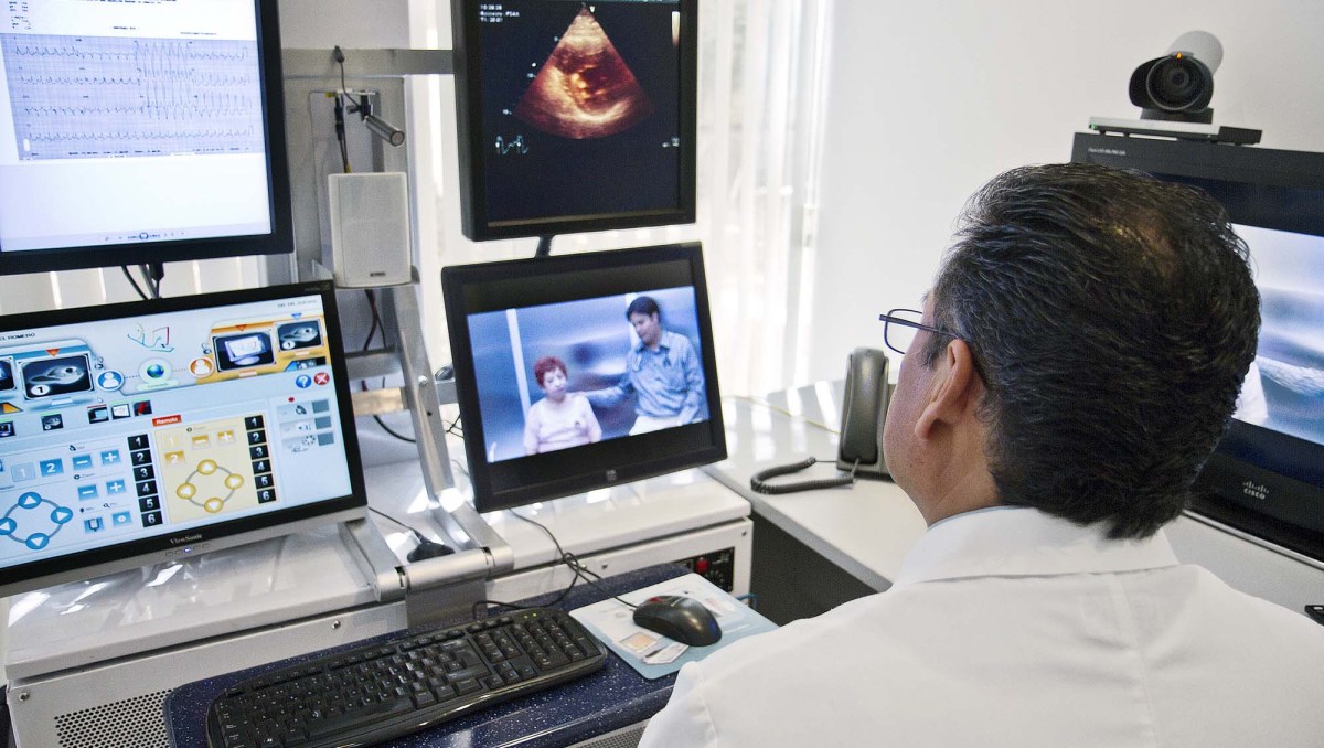 Une consultation en télémédecine. // Source : Intel Free Press