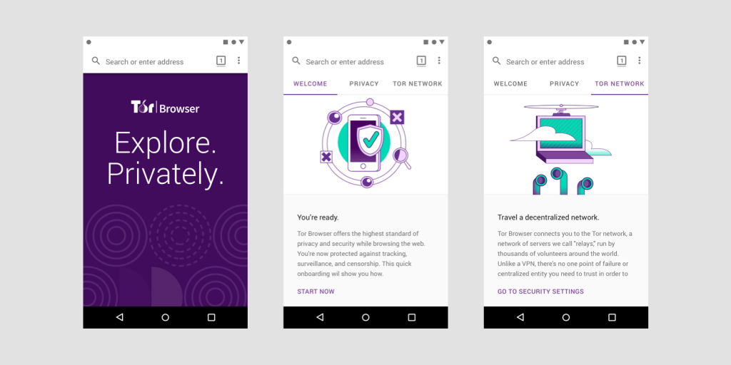 Tor Browser Android // Source : Projet Tor