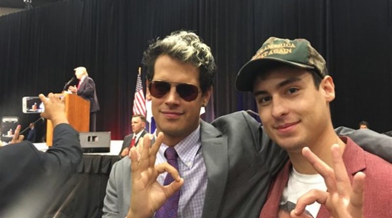 Pizza Party Ben et Milo Yiannopoulos, lors d'un rassemblement pour Donald Trump. // Source : Know your meme