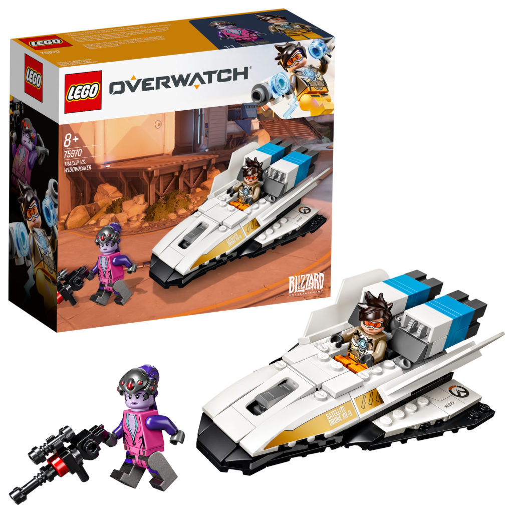 Lego Overwatch Tracer contre Fatale // Source : Blizzard