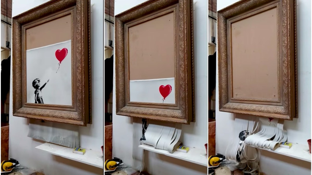 Collage à partir de la vidéo publiée par Banksy // Source : YouTube/banksyfilm