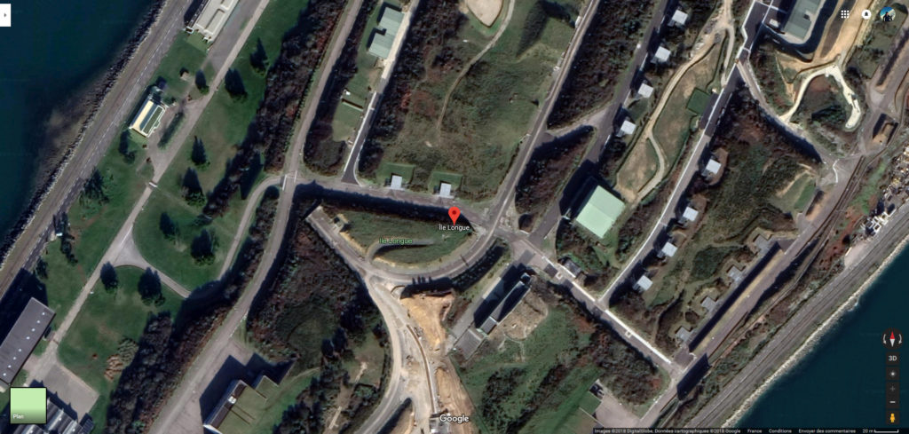 Google Maps - Ile Longue // Source : Capture d'écran