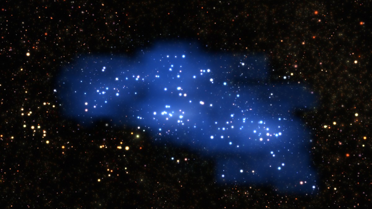 Hyperion, la plus grande structure né aussi tôt dans l'univers. // Source : ESO/L. Calçada & Olga Cucciati et al.