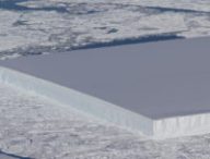 La Nasa a photographié un iceberg tabulaire. // Source : Flickr/CC/NASA/Jeremy Harbeck