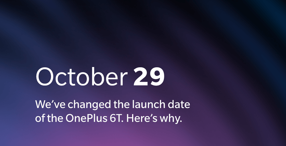 La nouvelle date de lancement du 6T // Source : OnePlus