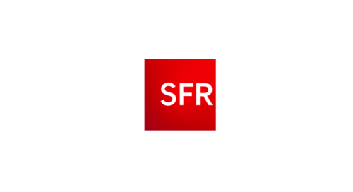 Le logo SFR sur fond blanc // Source : SFR