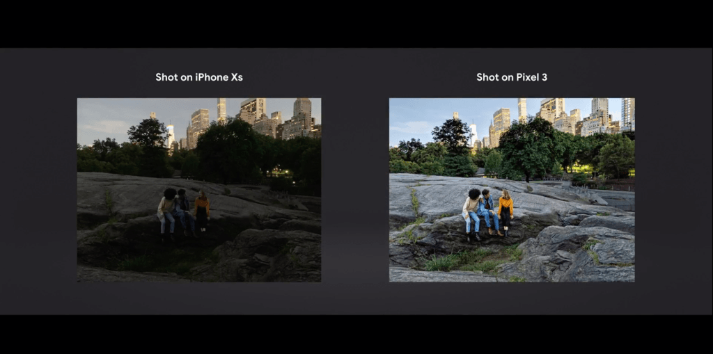 Pixel 3 versus iPhone XS