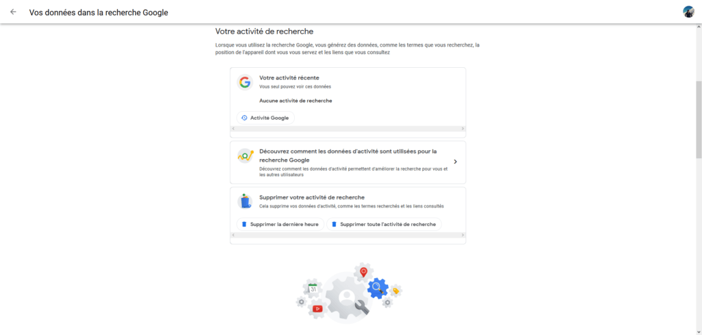 Vos données dans la recherche Google Vos données dans la recherche Google