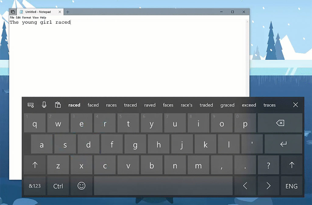 Le clavier SwiftKey. // Source : Microsoft
