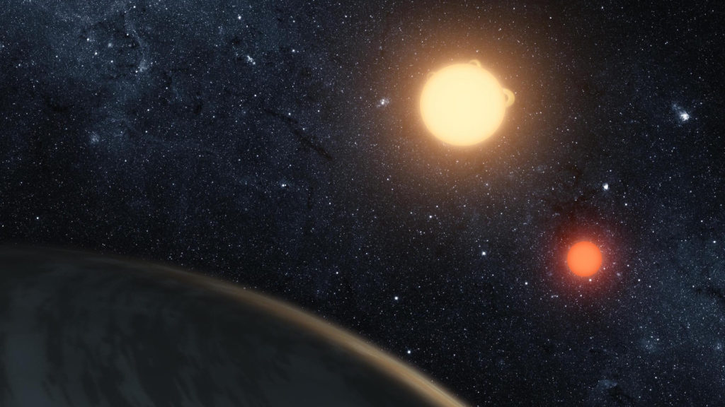 Les deux soleils de Kepler-16b. // Source : Flickr/CC/NASA/JPL-Caltech/T. Pyle