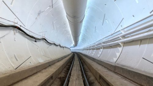 Le premier tunnel de la Boring Company est creusé. // Source : The Boring Company (photo recadrée)