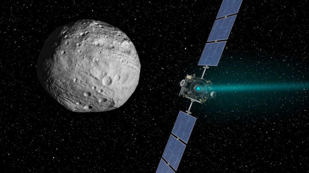Le vaisseau Dawn a terminé sa mission, le 31 octobre 2018. Il va désormais errer dans l'orbite de Cérès.  // Source : NASA