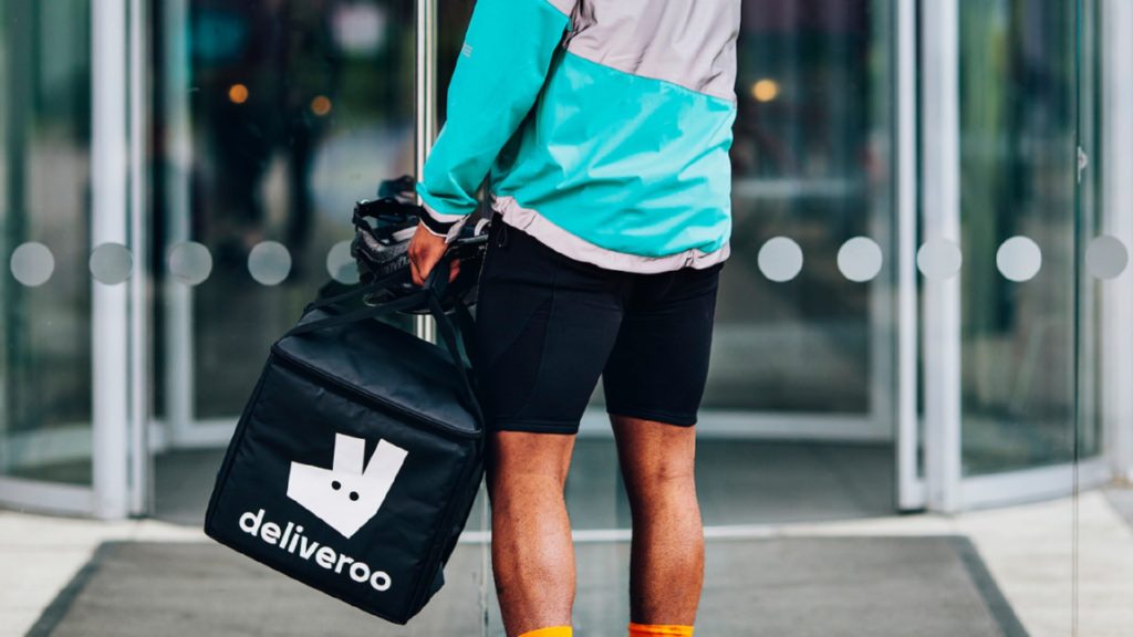 A Deliveroo delivery man. // Source: Deliveroo