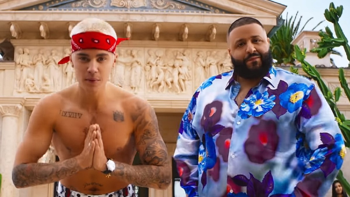 Justin Bieber (à gauche), aux côtés de DJ Khaled dans un clip. // Source : Capture d'écran YouTube / DJ Khaled