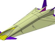 Croquis du véhicule supersonique d'Hexafly // Source : ESA