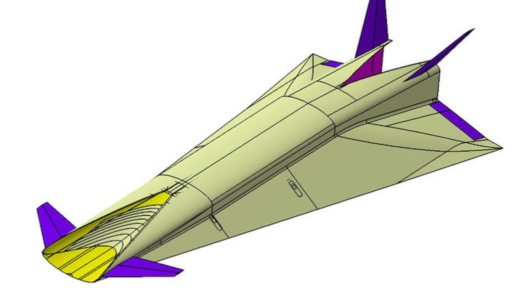 Croquis du véhicule supersonique d'Hexafly // Source : ESA